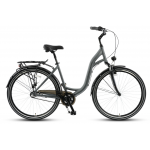 Mestský retro bicykel 28" Kands Venice sivý matný 3-rýchlostný hliníkový 19" 2021
